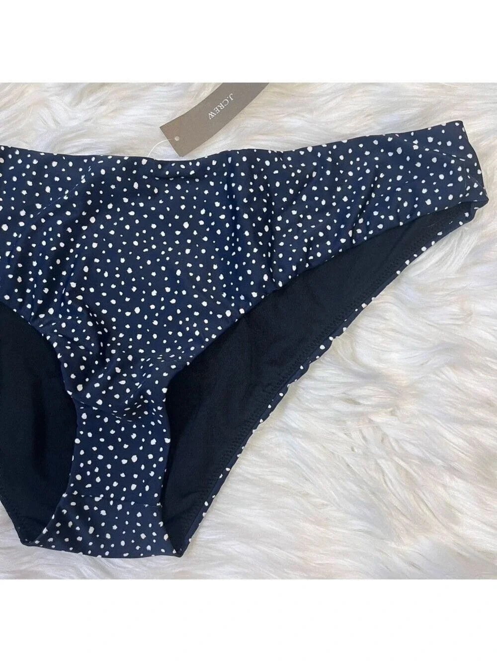 J Crew Navy Polka Dot Bikini Bottoms Size XXL